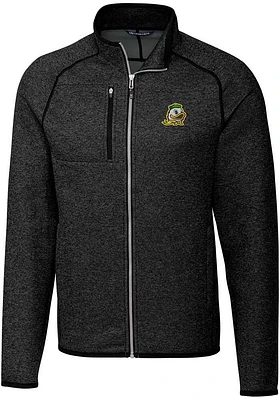 Mens Oregon Ducks Charcoal Cutter and Buck Mainsail Design Medium Weight Jacket