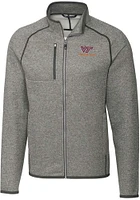 Cutter and Buck Virginia Tech Hokies Mens Grey Mainsail Medium Weight Jacket