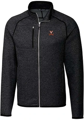 Cutter and Buck Virginia Cavaliers Mens Charcoal Mainsail Medium Weight Jacket