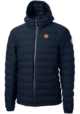 Cutter and Buck Auburn Tigers Mens Navy Blue Mission Ridge Repreve Puffer Filled Jacket