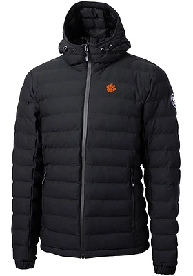 Cutter and Buck Clemson Tigers Mens Black Mission Ridge Repreve Puffer Filled Jacket