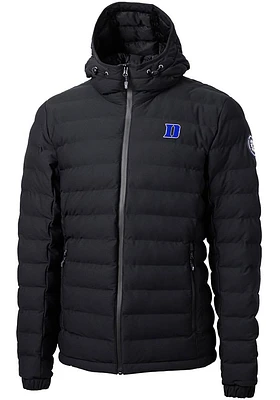Cutter and Buck Duke Blue Devils Mens Black Mission Ridge Repreve Puffer Filled Jacket