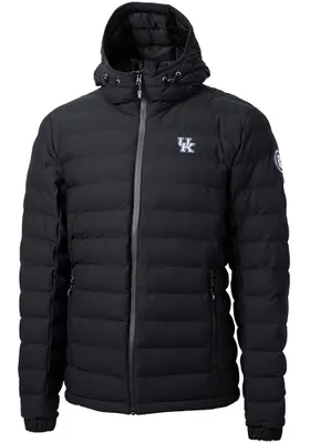 Cutter and Buck Kentucky Wildcats Mens Black Mission Ridge Repreve Puffer Filled Jacket