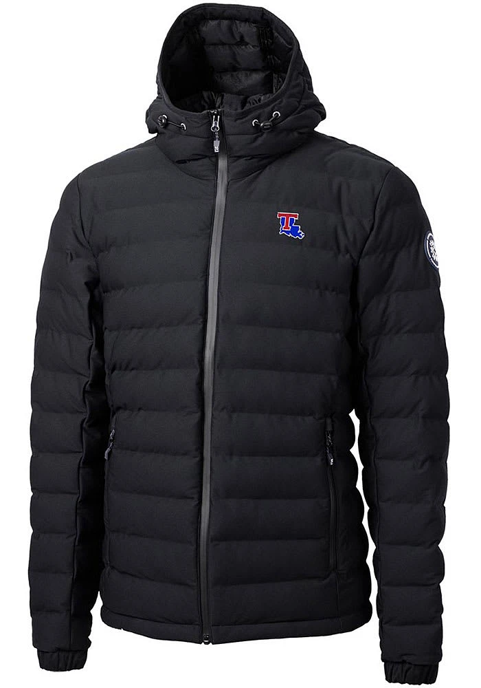 Cutter and Buck Louisiana Tech Bulldogs Mens Black Mission Ridge Repreve Puffer Filled Jacket