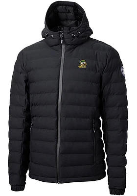 Mens Oregon Ducks Black Cutter and Buck Mission Ridge Repreve Puffer Filled Jacket