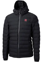 Mens Rutgers Scarlet Knights Black Cutter and Buck Mission Ridge Repreve Puffer Filled Jacket