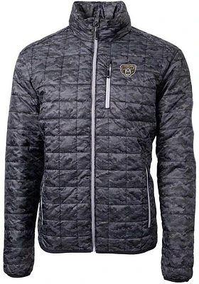 Cutter and Buck Oakland University Golden Grizzlies Mens Black Rainier PrimaLoft Printed Puffer ..