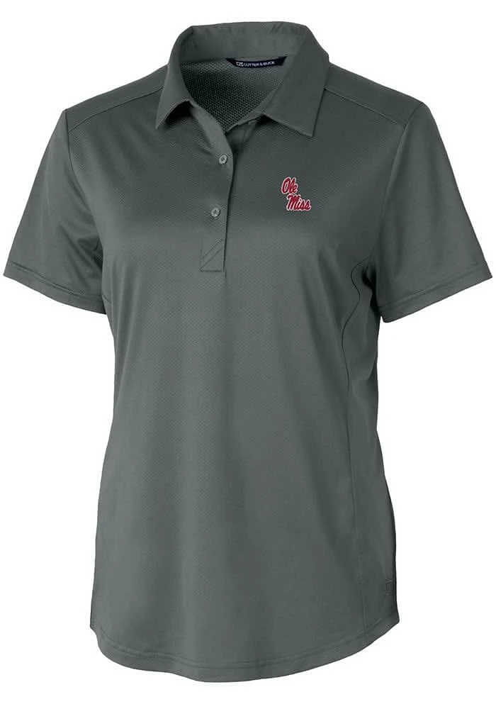 Cutter and Buck Ole Miss Rebels Womens Prospect Textured Short Sleeve Polo Shirt