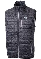 Cutter and Buck Kentucky Wildcats Mens Black Rainier PrimaLoft Printed Sleeveless Jacket