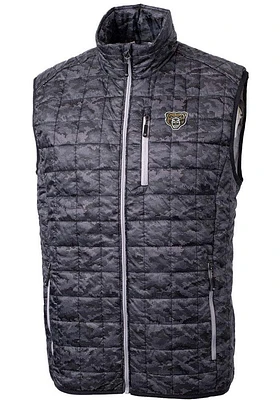 Cutter and Buck Oakland University Golden Grizzlies Mens Black Rainier PrimaLoft Printed Sleevel..
