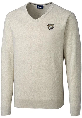 Cutter and Buck Oakland University Golden Grizzlies Mens Oatmeal Lakemont Long Sleeve Sweater