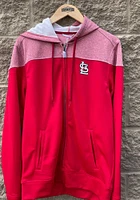 Cutter and Buck St Louis Cardinals Mens Red Pop Fly Long Sleeve Zip