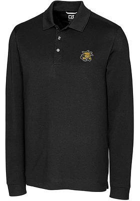 Cutter and Buck Wichita State Shockers Mens Black Advantage Long Sleeve Polo Shirt