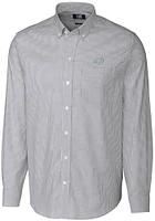 Cutter and Buck Southern University Jaguars Mens Charcoal Stretch Oxford Stripe Long Sleeve Dres..