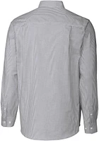 Cutter and Buck Washington Huskies Mens Charcoal Stretch Oxford Stripe Long Sleeve Dress Shirt