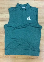 Cutter and Buck Michigan State Spartans Mens Green Shoreline Sweater Vest