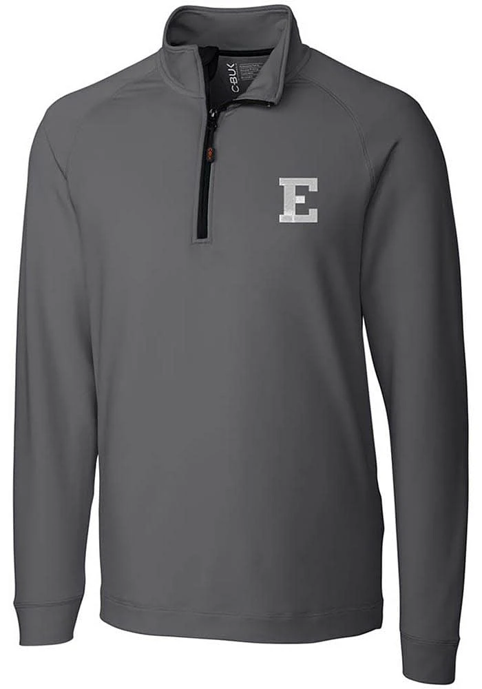 Cutter and Buck Eastern Michigan Eagles Mens Grey Jackson Long Sleeve Qtr Zip Pullover