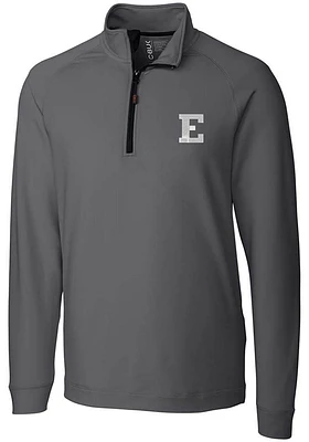 Cutter and Buck Eastern Michigan Eagles Mens Grey Jackson Long Sleeve Qtr Zip Pullover