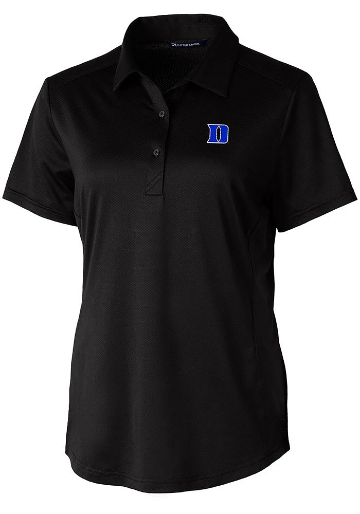 Cutter and Buck Duke Blue Devils Womens Prospect Textured Short Sleeve Polo Shirt