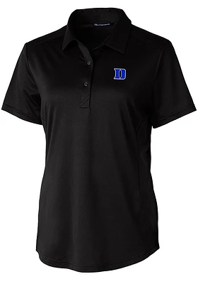 Cutter and Buck Duke Blue Devils Womens Prospect Textured Short Sleeve Polo Shirt