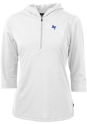 Cutter and Buck Air Force Falcons Womens Virtue Eco Pique Hooded Sweatshirt