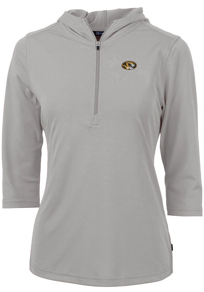 Cutter and Buck Missouri Tigers Womens Virtue Eco Pique Hooded Sweatshirt