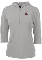 Cutter and Buck Cornell Big Red Womens Virtue Eco Pique Hooded Sweatshirt
