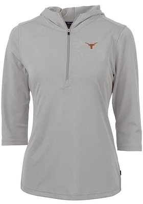 Cutter and Buck Texas Longhorns Womens Virtue Eco Pique Hooded Sweatshirt