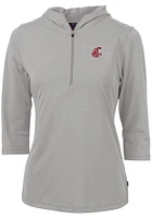 Cutter and Buck Washington State Cougars Womens Virtue Eco Pique Hooded Sweatshirt