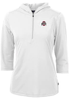 Womens Ohio State Buckeyes Cutter and Buck Virtue Eco Pique Hooded Sweatshirt