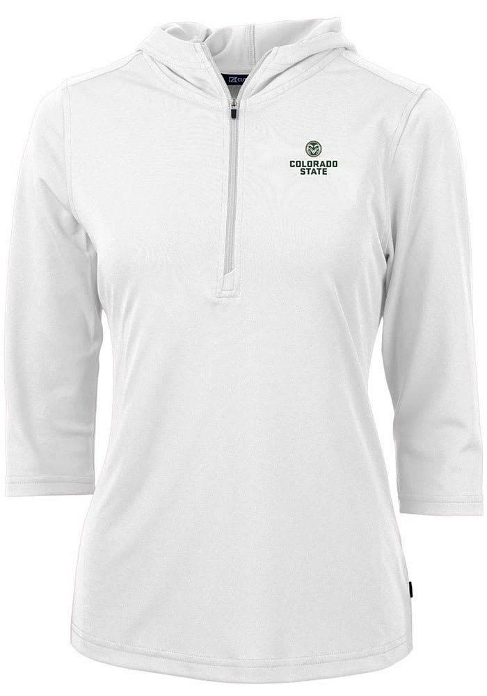 Cutter and Buck Colorado State Rams Womens Virtue Eco Pique Hooded Sweatshirt