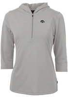 Cutter and Buck Iowa Hawkeyes Womens Virtue Eco Pique Hooded Sweatshirt