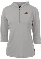 Cutter and Buck Oklahoma State Cowboys Womens Virtue Eco Pique Hooded Sweatshirt