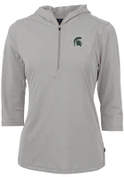 Cutter and Buck Michigan State Spartans Womens Virtue Eco Pique Hooded Sweatshirt