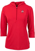 Cutter and Buck Ohio State Buckeyes Womens Virtue Eco Pique Hooded Sweatshirt