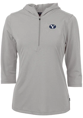 Cutter and Buck BYU Cougars Womens Virtue Eco Pique Hooded Sweatshirt