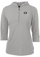 Cutter and Buck BYU Cougars Womens Virtue Eco Pique Hooded Sweatshirt