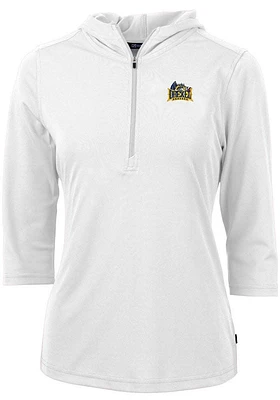 Cutter and Buck Drexel Dragons Womens White Virtue Eco Pique Hooded Sweatshirt