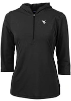 Cutter and Buck West Virginia Mountaineers Womens Virtue Eco Pique Hooded Sweatshirt