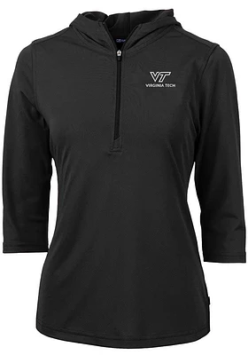 Cutter and Buck Virginia Tech Hokies Womens Virtue Eco Pique Hooded Sweatshirt