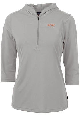 Cutter and Buck Pacific Tigers Womens Virtue Eco Pique Hooded Sweatshirt