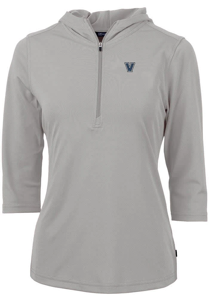 Cutter and Buck Villanova Wildcats Womens Virtue Eco Pique Hooded Sweatshirt