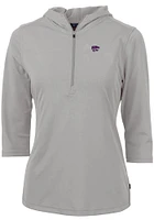 Cutter and Buck K-State Wildcats Womens Virtue Eco Pique Hooded Sweatshirt