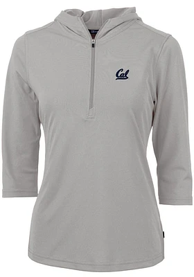 Cutter and Buck Cal Golden Bears Womens Virtue Eco Pique Hooded Sweatshirt