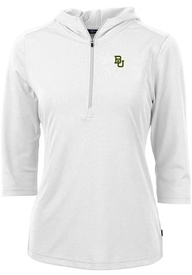 Cutter and Buck Baylor Bears Womens Virtue Eco Pique Hooded Sweatshirt