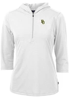 Cutter and Buck Baylor Bears Womens Virtue Eco Pique Hooded Sweatshirt
