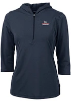 Cutter and Buck Gonzaga Bulldogs Womens Navy Blue Virtue Eco Pique Hooded Sweatshirt
