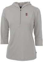 Cutter and Buck Stanford Cardinal Womens Virtue Eco Pique Hooded Sweatshirt