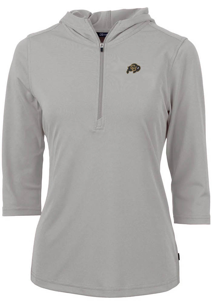 Cutter and Buck Colorado Buffaloes Womens Virtue Eco Pique Hooded Sweatshirt