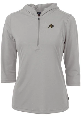 Cutter and Buck Colorado Buffaloes Womens Virtue Eco Pique Hooded Sweatshirt